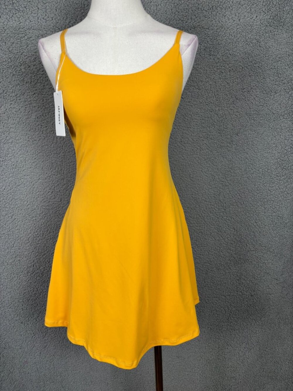 Jafinsy Women's Workout Athletic Dress With Built-In Shorts Yellow XS NWT's.